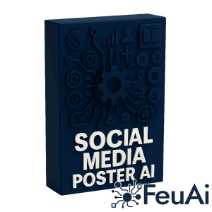 Okładka produktu Social Media Poster AI od FeuAi – automatyzacja publikacji postów i treści w mediach społecznościowych