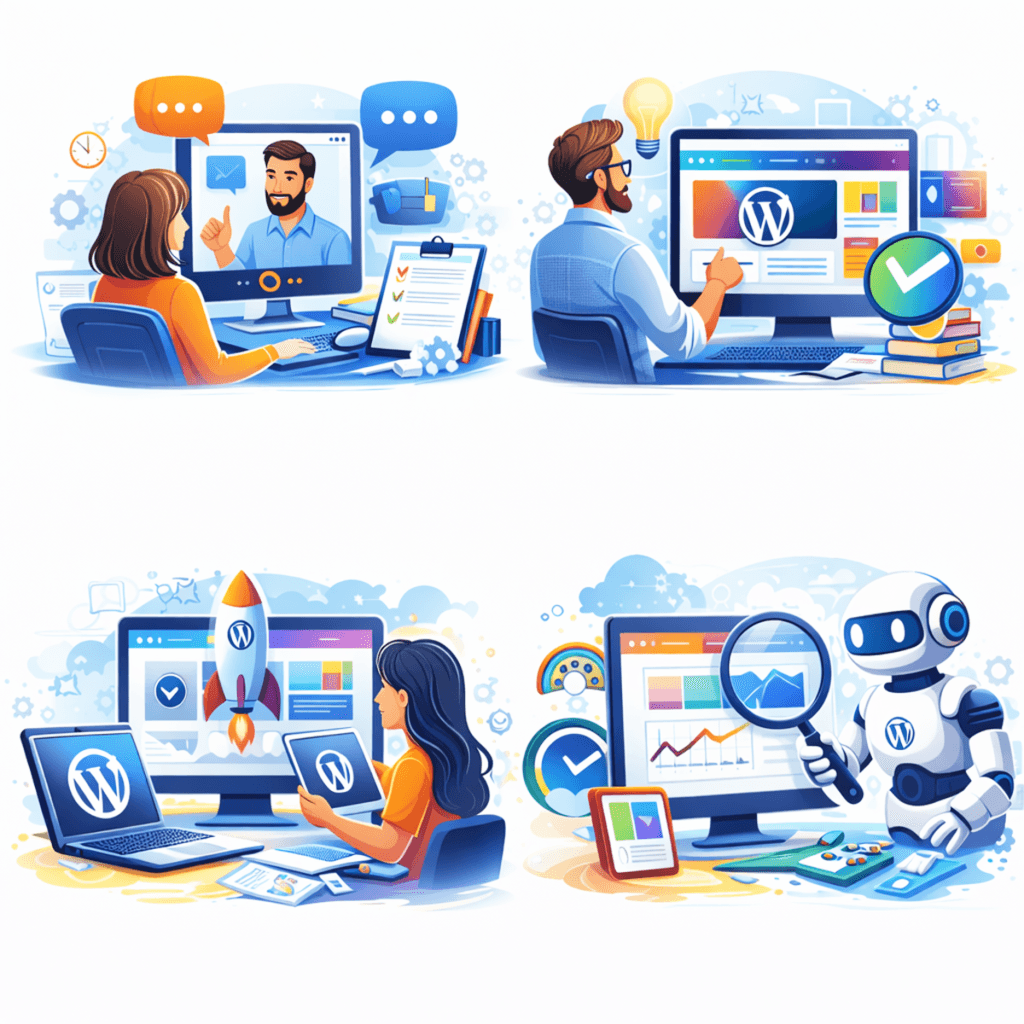 Proces współpracy przy tworzeniu strony WordPress – stała komunikacja z klientem na każdym etapie projektu